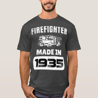Vintager Feuerwehrmann Geboren 1935, 88 Jahre alt T-Shirt