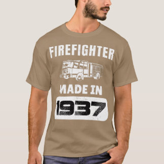 Vintager Feuerwehrmann Geboren 1937 86 Jahre alt T-Shirt