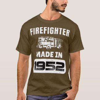 Vintager Feuerwehrmann, Geboren 1952, 71 Jahre alt T-Shirt