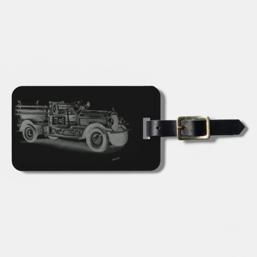 Vintager Feuerwehrwagen Gepäckanhänger (Vorderseite horizontal)