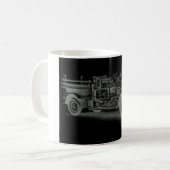 Vintager Feuerwehrwagen Kaffeetasse (Vorderseite Links)
