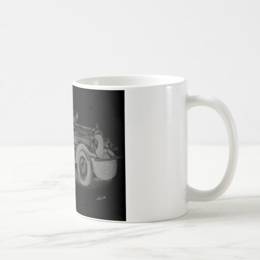 Vintager Feuerwehrwagen Kaffeetasse (Rechts)