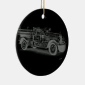 Vintager Feuerwehrwagen Keramikornament (Rechts)