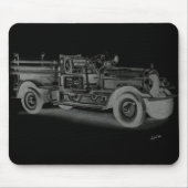 Vintager Feuerwehrwagen Mousepad (Vorne)
