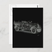 Vintager Feuerwehrwagen Postkarte (Vorne/Hinten)