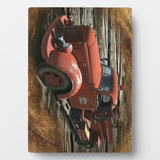 Vintager Feuerzug Fotoplatte (Vorderseite)