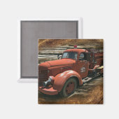 Vintager Feuerzug Magnet (Vorderseite/Rückseite)