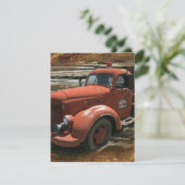 Vintager Feuerzug RSVP Karte (Stehend Vorderseite)