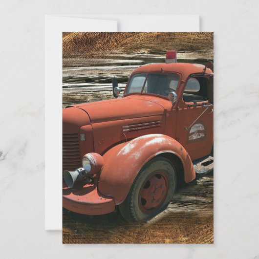 Vintager Feuerzug Save The Date (Vorderseite)