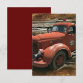 Vintager Feuerzug Save The Date (Vorne/Hinten)