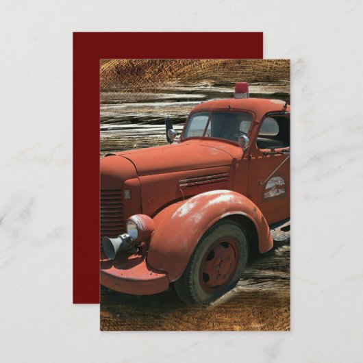 Vintager Feuerzug Save The Date (Vorne/Hinten)