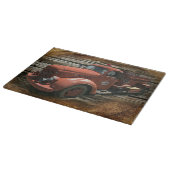 Vintager Feuerzug Schneidebrett (Ecke)