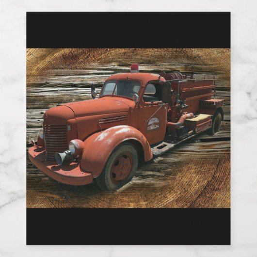 Vintager Feuerzug Weinetikett (Einzelnes Label)