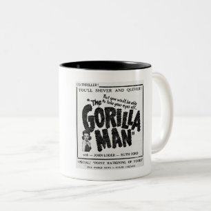 VINTAGER FILM "GORILLA" AD der 40er Jahre Zweifarbige Tasse
