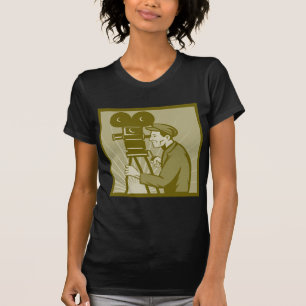Vintager Film- oder Fernsehfilmkameradirektor T-Shirt