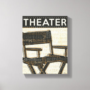 Vintager Film-Stuhl Leinwanddruck