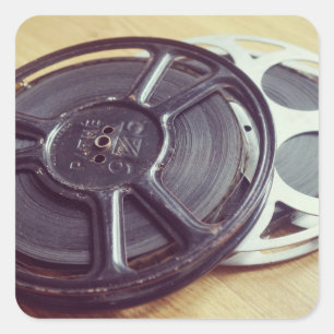 Vintager Filmfilm Quadratischer Aufkleber