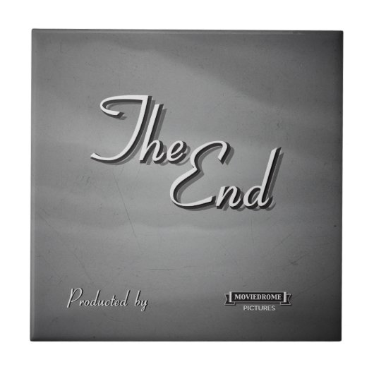 Vintager Filmkredit Fliese (Vorderseite)