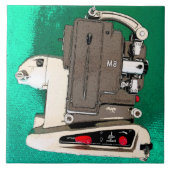 Vintager Filmprojektor Fliese (Vorderseite)