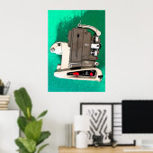 Vintager Filmprojektor Poster (Heimbüro)