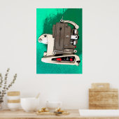 Vintager Filmprojektor Poster (Küche)