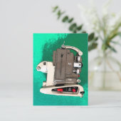 Vintager Filmprojektor Postkarte (Stehend Vorderseite)