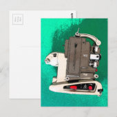 Vintager Filmprojektor Postkarte (Vorne/Hinten)