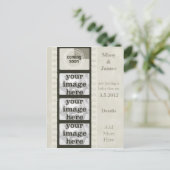 Vintager Filmstreifen kommt bald Foto Postkarten (Stehend Vorderseite)