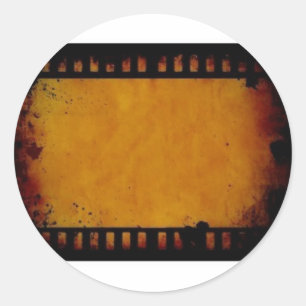 Vintager Filmstreifen Runder Aufkleber