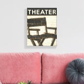 Vintager Filmstuhl Leinwanddruck (Insitu (Wohnzimmer))