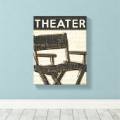 Vintager Filmstuhl Leinwanddruck (Insitu (Holzboden))