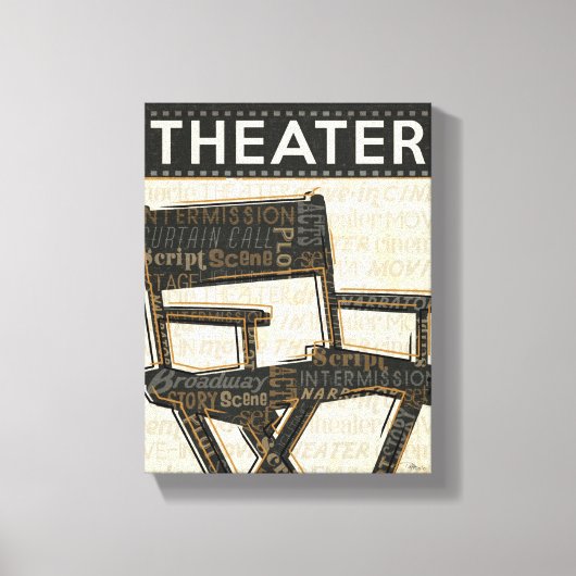 Vintager Filmstuhl Leinwanddruck (Vorderseite)