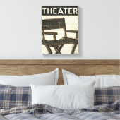 Vintager Filmstuhl Leinwanddruck (Insitu (Schlafzimmer))