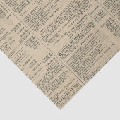 Vintager Finanzbericht Seidenpapier (Ausschnitt)