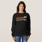 Vintager finnischer Spitz Retro Mama Vater Sweatshirt (Vorne ganz)