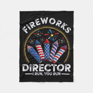 Vintager Fireworks Director I Run You Run 4th of J Fleecedecke