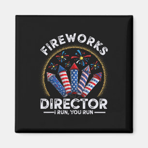 Vintager Fireworks Director I Run You Run 4th of J Magnet