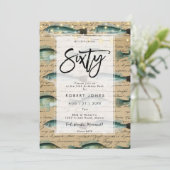 Vintager Fisch 60. Geburtstagsfeier Einladung (Stehend Vorderseite)