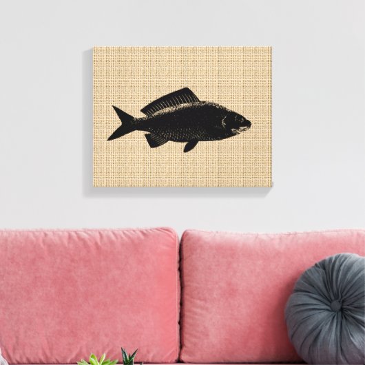 Vintager Fisch auf Leinwand (Insitu (Wohnzimmer))