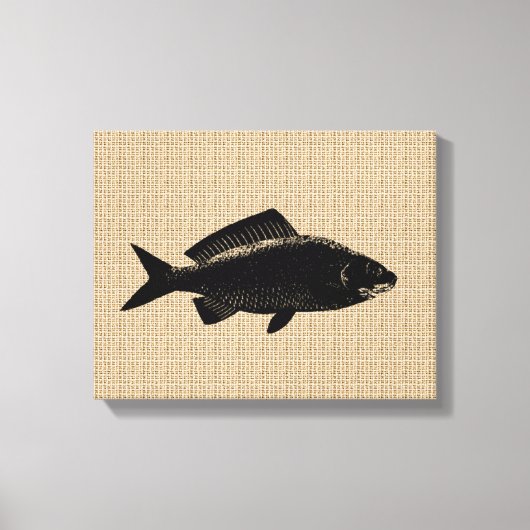 Vintager Fisch auf Leinwand (Vorderseite)