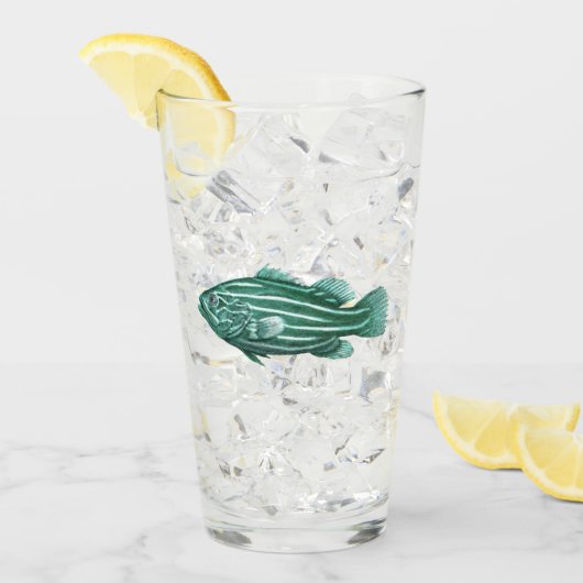 Vintager Fisch Glas (Vorderseite Ice)