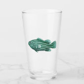 Vintager Fisch Glas (Vorderseite)