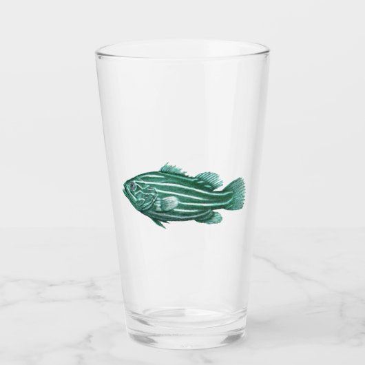 Vintager Fisch Glas (Vorderseite)