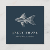 Vintager Fisch Quadratische Visitenkarte (Vorderseite)