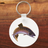 Vintager Fisch, Sportfischer Schlüsselanhänger (Vorderseite)