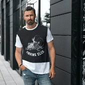 Vintager Fischerclub Schwarz/Weiß T-Shirt