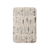 Vintager Fischfang: Antiker Fischer aus den 1900er Badematte (Vorderseite Vertikal)