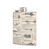 Vintager Fischfang: Antiker Fischer aus den 1900er Flachmann (Links)