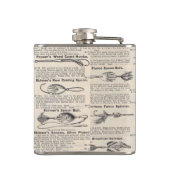 Vintager Fischfang: Antiker Fischer aus den 1900er Flachmann (Rückseite)