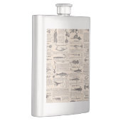 Vintager Fischfang: Antiker Fischer aus den 1900er Flachmann (Rechts)